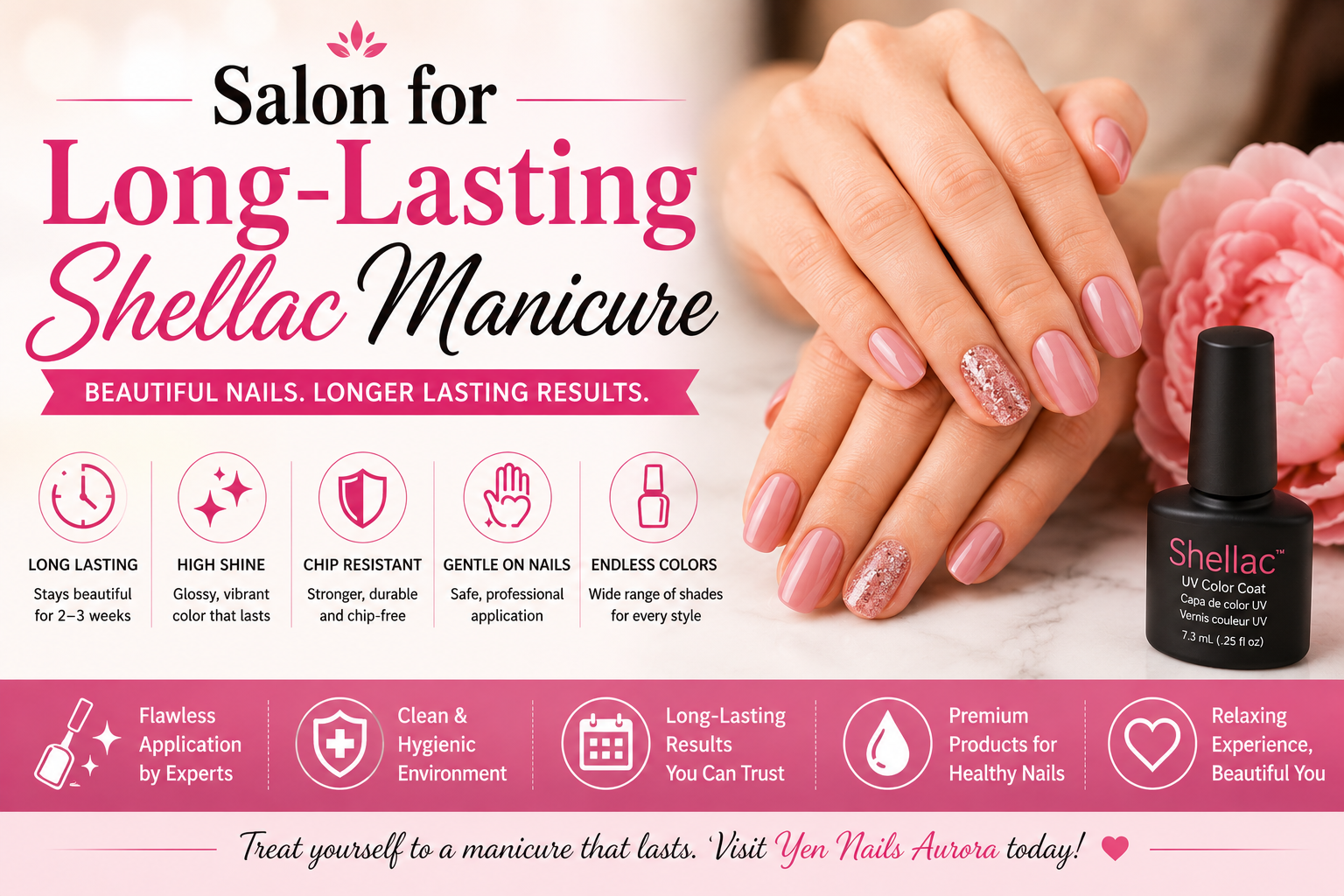 Salon for long-lasting shellac manicure in Aurora?