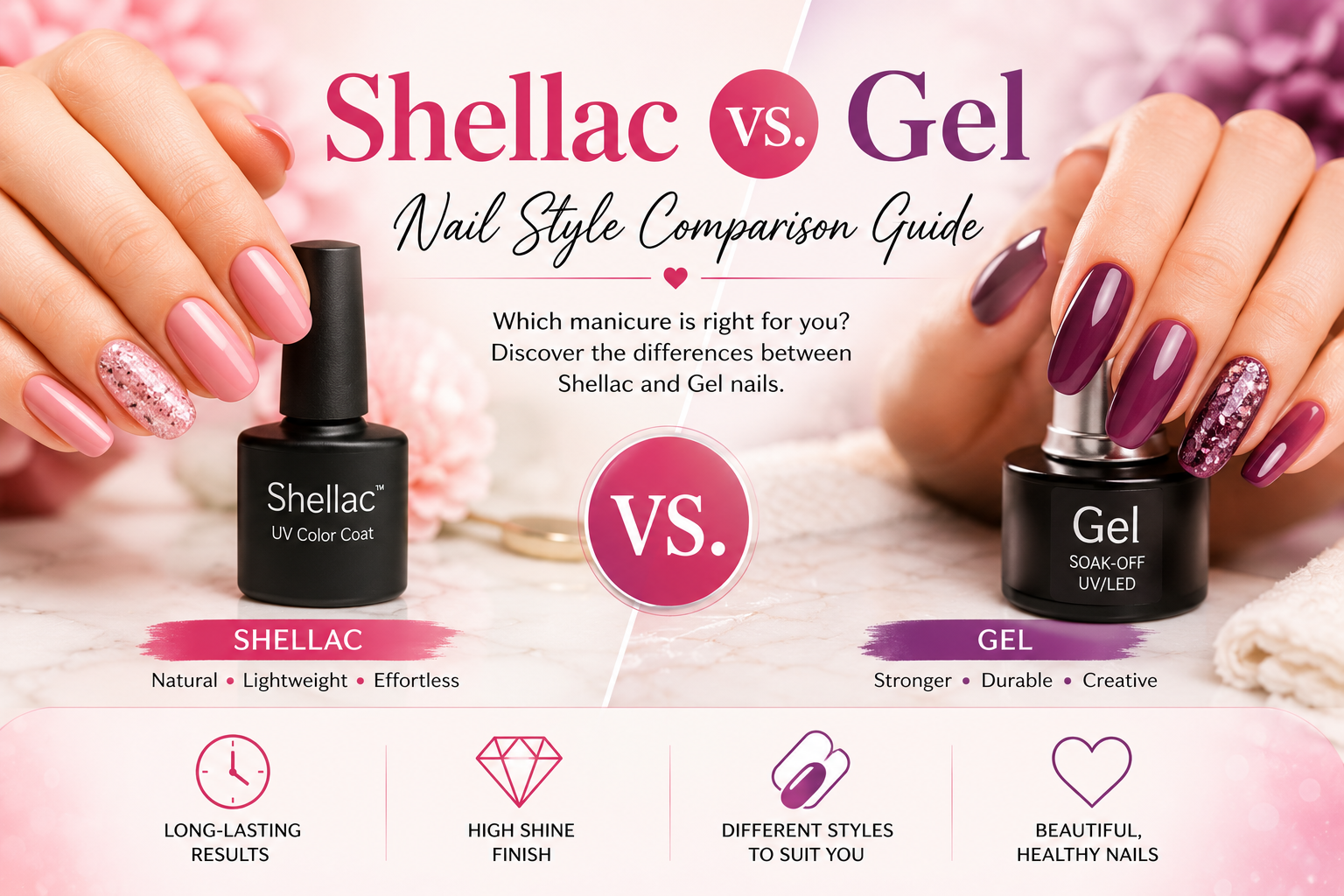 Shellac vs. Gel: Nail Style Comparison Guide