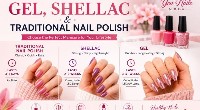 The Difference Between Gel, Shellac and Traditional Nail Polish