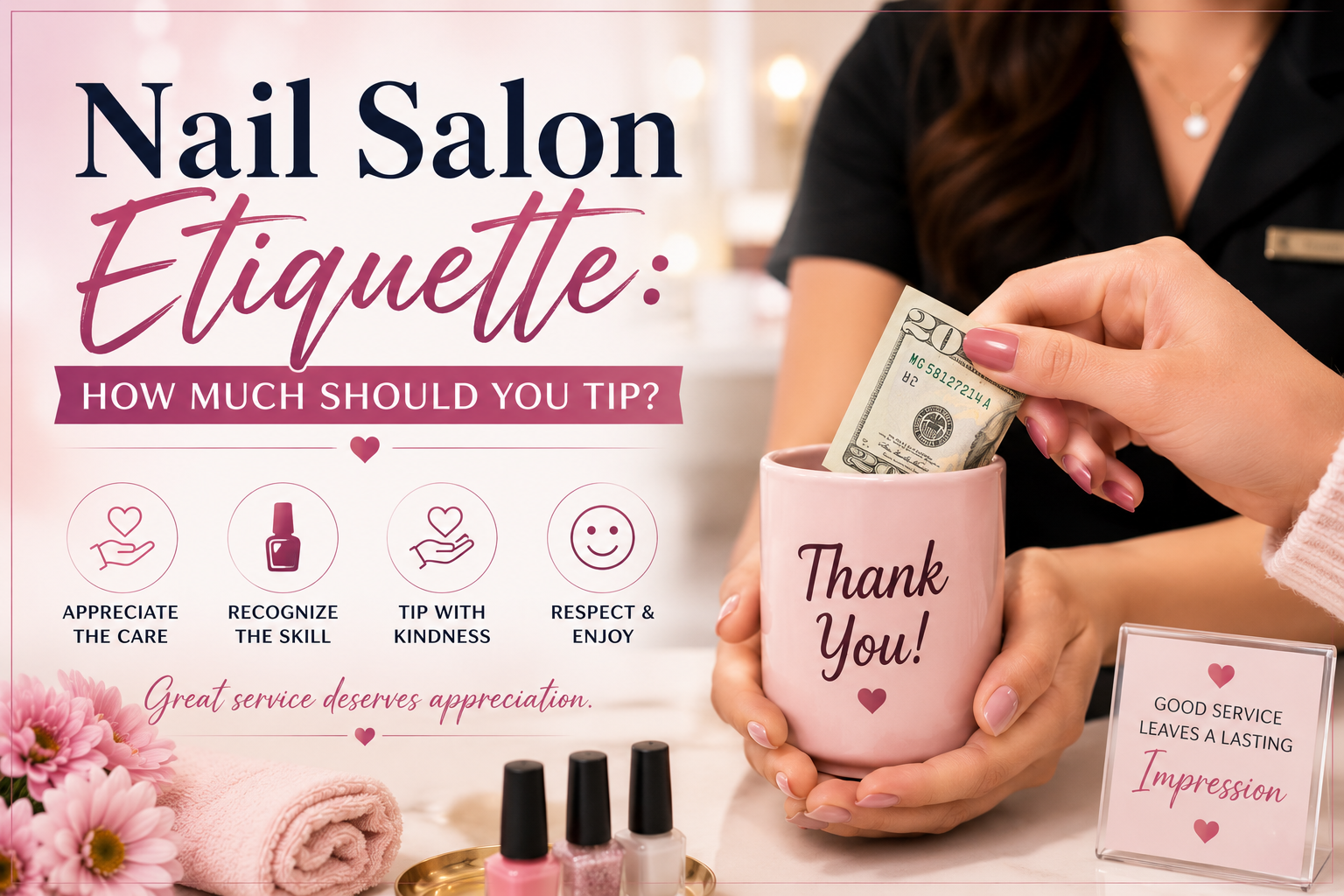 Nail salon etiquette: How much should you tip?